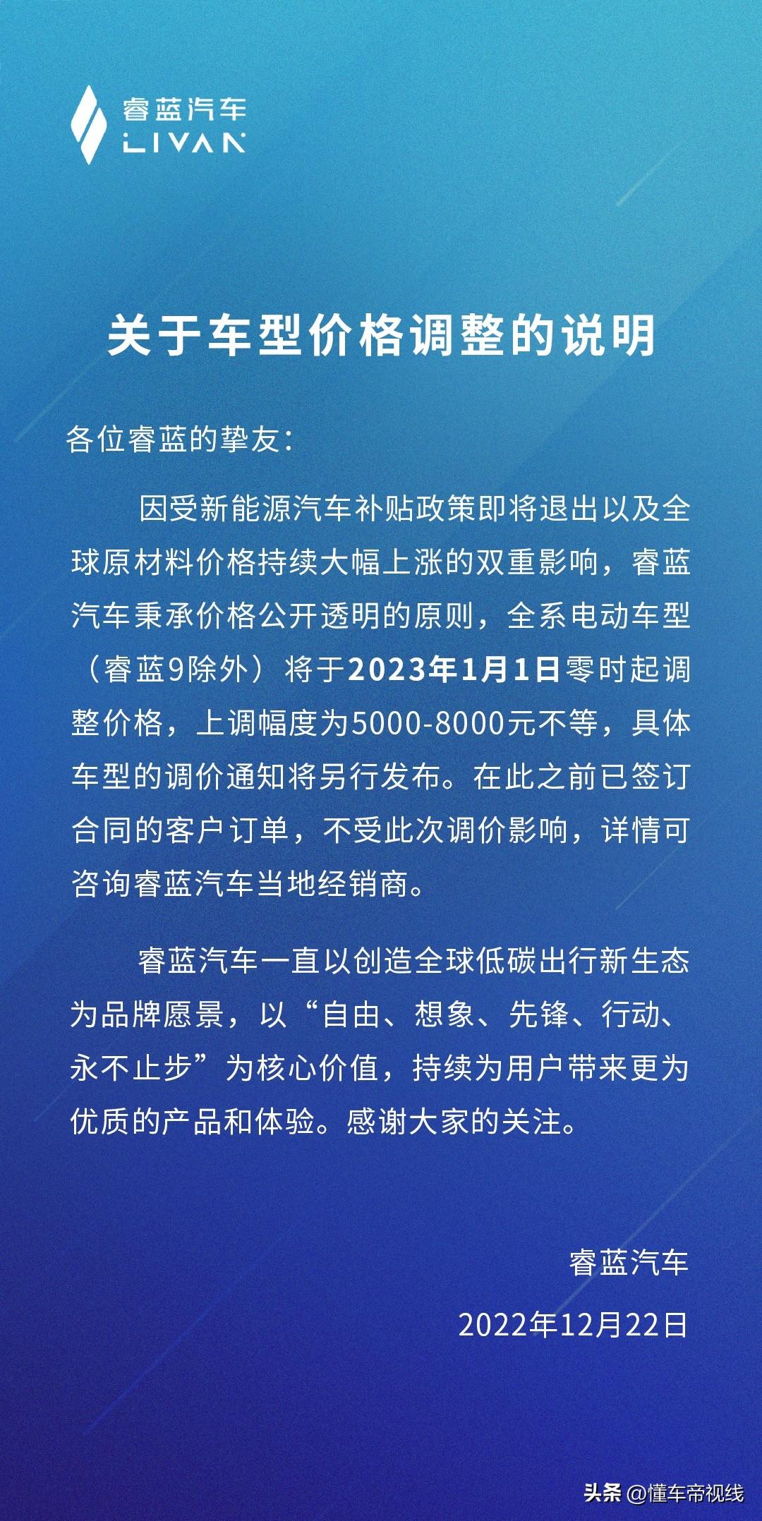 新能源补贴结束后2023年会降价吗?各家新车调价表来啦